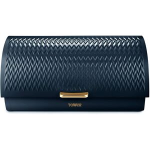 Tower Stylish EMPIRE Bronze Midnight BLUE Roll top Stainless Steel Bread bin Tower Stylish EMPIRE Bronze Midnight BLUE Roll top Stainless Steel Bread bin