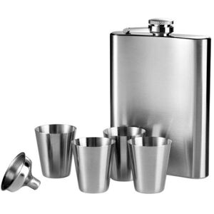 Premier Housewares STAINLESS STEEL HIP FLASK SET Premier Housewares STAINLESS STEEL HIP FLASK SET