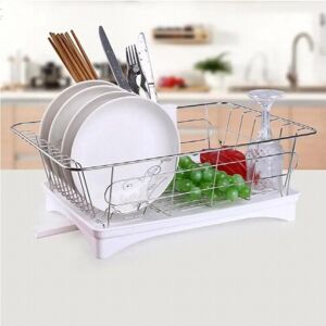 Unbranded Dish Rack Drainer Holder Kitchen Drying Organizer Steel Cutlery Stainless Plate Unbranded Dish Rack Drainer Holder Kitchen Drying Organizer Steel Cutlery Stainless Plate