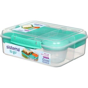 Sistema Bento Box TO gO Lunch Box with YoghurtFruit Pot 165 L BPA-Free Minty Sistema Bento Box TO gO Lunch Box with YoghurtFruit Pot 165 L BPA-Free Minty