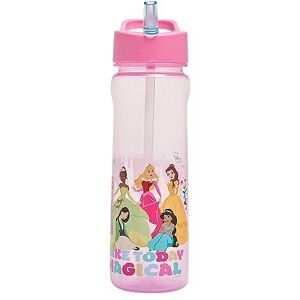 Disney Princess Rainbow Water Bottle with Straw – Reusable Kids 600ml PP – Pink – Offic Disney Princess Rainbow Water Bottle with Straw – Reusable Kids 600ml PP – Pink – Offic
