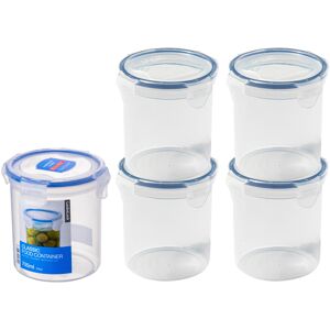 LocknLock 700ml Round Food Containers (5 Pack) with Four-Sided Lockable Lids, Ai LocknLock 700ml Round Food Containers (5 Pack) with Four-Sided Lockable Lids, Ai