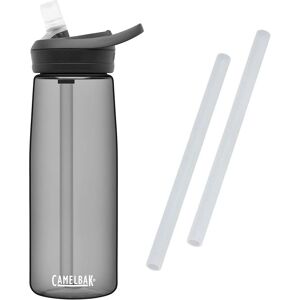 (charcoal) Camelbak Eddy+ water bottle 750ml/25oz - with FREE spare straws (charcoal) Camelbak Eddy+ water bottle 750ml/25oz - with FREE spare straws