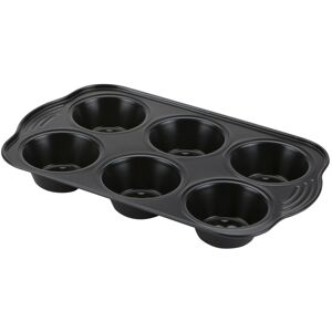 Prestige Aerolift Muffin Tin Black Rectangular Mould Baking Accessory - 6 Cup Prestige Aerolift Muffin Tin Black Rectangular Mould Baking Accessory - 6 Cup