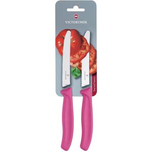 Victorinox 2 Piece Serrated Tomato/Utility Knife (Blister Pack) 11cm - Pink Victorinox 2 Piece Serrated Tomato/Utility Knife (Blister Pack) 11cm - Pink