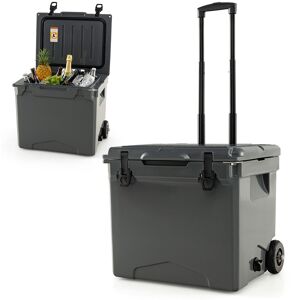Costway 40 L Cooler Portable Ice Chest W/ Wheels and Handle Bottle Opener Costway 40 L Cooler Portable Ice Chest W/ Wheels and Handle Bottle Opener