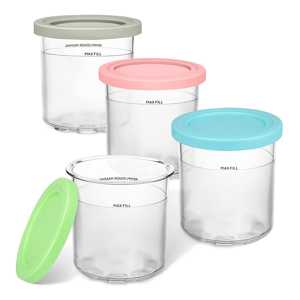 Unbranded Replacement Pints and Lids for Ninja Creami for NC300, NC301(4 Pack ) Unbranded Replacement Pints and Lids for Ninja Creami for NC300, NC301(4 Pack )