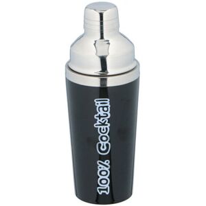 Alpina (Black) Cocktail Shaker Stainless Steel 3 Piece Built In Strainer Cap Drinks Mix Alpina (Black) Cocktail Shaker Stainless Steel 3 Piece Built In Strainer Cap Drinks Mix