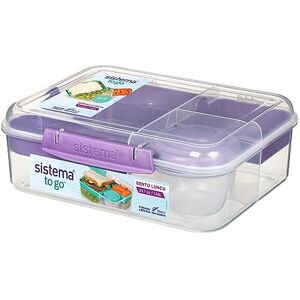 Sistema Bento Box To Go Lunch Box With Yoghurt/Fruit Pot 1.65 L Bpa-Free Recycla Sistema Bento Box To Go Lunch Box With Yoghurt/Fruit Pot 1.65 L Bpa-Free Recycla