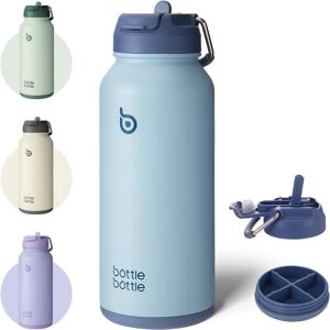 Unbranded (Blue) Insulated Water Bottle 950 ml (32 oz) Stainless Steel Sports Bottle with Unbranded (Blue) Insulated Water Bottle 950 ml (32 oz) Stainless Steel Sports Bottle with