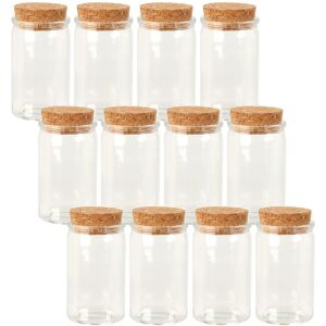 URBN Living (50ml Round, 12) 6/12 Glass Food Storage Jars Containers Cork Lids URBN Living (50ml Round, 12) 6/12 Glass Food Storage Jars Containers Cork Lids