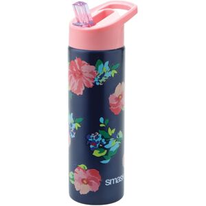 Smash Stainless Steel Drink Bottle with Flip Top Lid and Straw - Rose 750ml Smash Stainless Steel Drink Bottle with Flip Top Lid and Straw - Rose 750ml