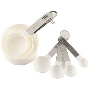 Unbranded (white) 8PCS Measuring Cups Spoons Set For Baking Cake Pastry Cooking Utensils S Unbranded (white) 8PCS Measuring Cups Spoons Set For Baking Cake Pastry Cooking Utensils S