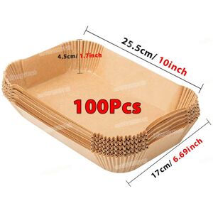 Unbranded (Rectangle-100pcs) 50/100Pcs Air Fryer Disposable Paper Non-Stick Airfryer Bakin Unbranded (Rectangle-100pcs) 50/100Pcs Air Fryer Disposable Paper Non-Stick Airfryer Bakin