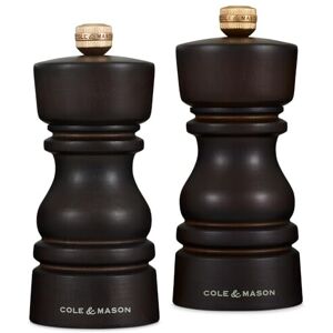 Cole & Mason H233017 London Chocolate Wood Salt and Pepper Mill Set, 130mm, Precision+ Carbon Cole & Mason H233017 London Chocolate Wood Salt and Pepper Mill Set, 130mm, Precision+ Carbon