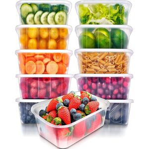 KAHEIGN 25Pcs Food Storage Containers, 1000ml Reusable Plastic Meal Prep Boxes BPA Free KAHEIGN 25Pcs Food Storage Containers, 1000ml Reusable Plastic Meal Prep Boxes BPA Free