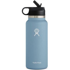 Unbranded (Blue) Hydro Flask Stainless Steel Wide Mouth Water Bottle with Flex Straw Lid a Unbranded (Blue) Hydro Flask Stainless Steel Wide Mouth Water Bottle with Flex Straw Lid a