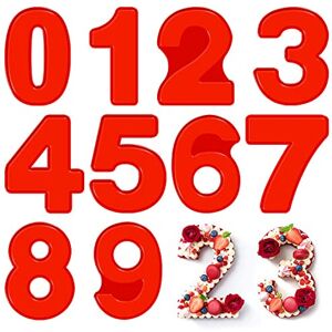MaxAwe 10 PCS 10 Inch Large Number Cake Tins, Silicone Number Cake Moulds 3D Number Cak MaxAwe 10 PCS 10 Inch Large Number Cake Tins, Silicone Number Cake Moulds 3D Number Cak