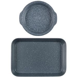 Russell Hobbs COMBO-7557A Roasting Pan & Cake Tin Set, Non-Stick Carbon Steel Oven Trays, Tall Russell Hobbs COMBO-7557A Roasting Pan & Cake Tin Set, Non-Stick Carbon Steel Oven Trays, Tall