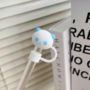 Unbranded (Blue (10mm, bare)) Popular Cartoon Silicone Straw Cap Stanley Water Cup Animal Unbranded (Blue (10mm, bare)) Popular Cartoon Silicone Straw Cap Stanley Water Cup Animal