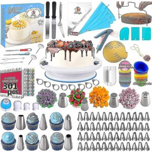 Unbranded Professional Baking Kit 301 Pieces, Cake Turntable, Pastry Nozzles, Piping Bag, Unbranded Professional Baking Kit 301 Pieces, Cake Turntable, Pastry Nozzles, Piping Bag,
