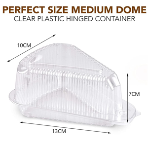 Unbranded 100Pcs Transparent Triangle Cake Slice Boxes with Buckle Lids – Clamshell Desser Unbranded 100Pcs Transparent Triangle Cake Slice Boxes with Buckle Lids – Clamshell Desser