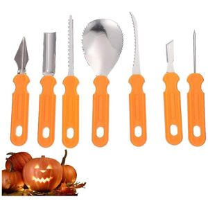 Unbranded 7pcs Stainless Steel Pumpkin Carving Tool Set Fruit and Vegetable Carving Knife Unbranded 7pcs Stainless Steel Pumpkin Carving Tool Set Fruit and Vegetable Carving Knife