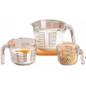 Unbranded 3 Piece Glass Measuring Cup Set 350ml/500ml/1000ml Liquid Measuring Cups Dishwas Unbranded 3 Piece Glass Measuring Cup Set 350ml/500ml/1000ml Liquid Measuring Cups Dishwas
