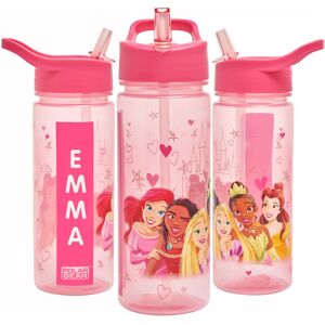 Disney Princess Personalised Sticker Water Bottle with Straw 500ml–Official Merchandise Disney Princess Personalised Sticker Water Bottle with Straw 500ml–Official Merchandise