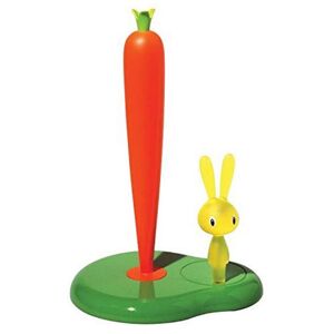Alessi ASG42 GR Bunny and Carrot Kitchen Roll Holder in Thermoplastic resin, Green Alessi ASG42 GR Bunny and Carrot Kitchen Roll Holder in Thermoplastic resin, Green