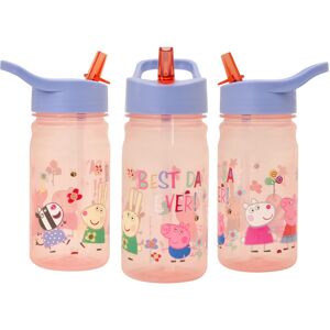 Peppa Pig Nostalgia Water Bottle with Flip up Straw, 400ml, Pink Peppa Pig Nostalgia Water Bottle with Flip up Straw, 400ml, Pink
