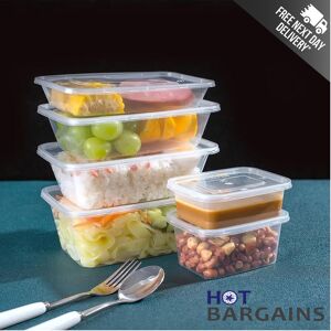 HOT BARGAINS (50 X 650ml) 50 X Food Containers with Lids Takeaway Reusable BPA-free Microwave HOT BARGAINS (50 X 650ml) 50 X Food Containers with Lids Takeaway Reusable BPA-free Microwave