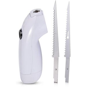 Unbranded Cordless Electric Knife for Meat, Fruit & Veggies, White Unbranded Cordless Electric Knife for Meat, Fruit & Veggies, White