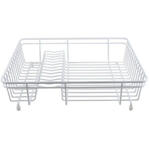 Apollo Large White Dish Drainer Durable Coated Steel Stylish Compact Kitchen Storage Apollo Large White Dish Drainer Durable Coated Steel Stylish Compact Kitchen Storage