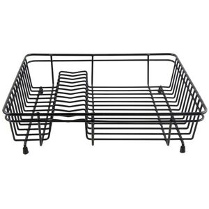 Apollo Large Black Dish Drainer Durable Coated Steel Efficient Modern Kitchen Solution Apollo Large Black Dish Drainer Durable Coated Steel Efficient Modern Kitchen Solution