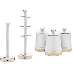 Tower Cavaletto Optic White Kitchen Set Canisters Towel Pole Mug Tree Tower Cavaletto Optic White Kitchen Set Canisters Towel Pole Mug Tree
