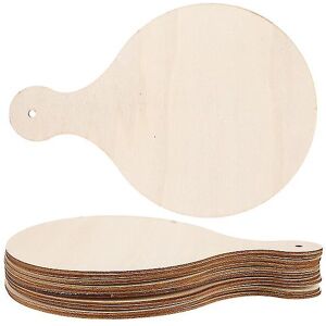 Unbranded 10 Pcs Round Serving Tray Wooden Bread Board Pizza Peel Paddle Unfinished Wood C Unbranded 10 Pcs Round Serving Tray Wooden Bread Board Pizza Peel Paddle Unfinished Wood C