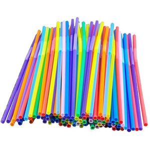 Unbranded Flexible Bendy Party Disposable Plastic Drinking Straws - Assorted Colors 100pcs Unbranded Flexible Bendy Party Disposable Plastic Drinking Straws - Assorted Colors 100pcs