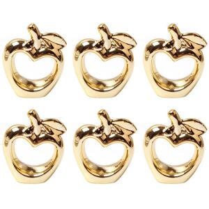 Tlily 6-Pack Gold Apple Napkin Rings - Metal Plated Vintage Apple Buckle Napkin Holder Tlily 6-Pack Gold Apple Napkin Rings - Metal Plated Vintage Apple Buckle Napkin Holder