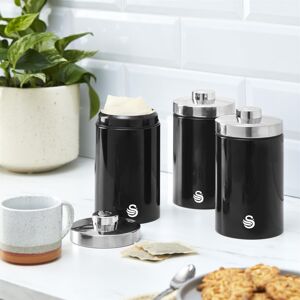 Swan - Bundle consisting of : Bread Bin & Set of 3 Canisters EEJB280 Swan - Bundle consisting of : Bread Bin & Set of 3 Canisters EEJB280