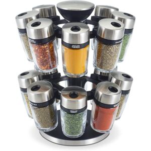 Unbranded (16 Jar) 16 Jar Spice Carousel Premium Rotating Spice Rack Filled Glass Spic Unbranded (16 Jar) 16 Jar Spice Carousel Premium Rotating Spice Rack Filled Glass Spic