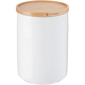 Le Creuset Stoneware Canister with Wood Lid 2.5 qt. (5.5"" diameter) Le Creuset Stoneware Canister with Wood Lid 2.5 qt. (5.5"" diameter)