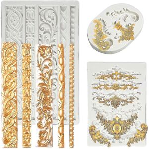 Unbranded 3 Packs Silicone Molds Scroll Silicone Mold Clay Molds Fondant Molds Border Fon Unbranded 3 Packs Silicone Molds Scroll Silicone Mold Clay Molds Fondant Molds Border Fon