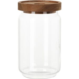 Carousel Home Airtight Glass Food Storage Container with Wooden Lid Kitchen Jar - 700ml Carousel Home Airtight Glass Food Storage Container with Wooden Lid Kitchen Jar - 700ml