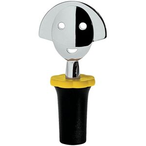 A di Alessi Anna Stop 2 Bottle Stopper, Black - A di Alessi Anna Stop 2 Bottle Stopper, Black -