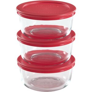 Pyrex 6-Piece 2-Cup Glass Food Storage Set with Lids Pyrex 6-Piece 2-Cup Glass Food Storage Set with Lids