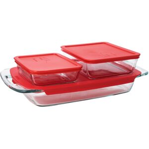 Pyrex Easy Grab 6-Piece Glass Bakeware and Food Storage Set Pyrex Easy Grab 6-Piece Glass Bakeware and Food Storage Set