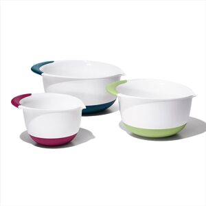 OXO Plastic Good Grips 3-Piece Mixing Bowl Set with Red/Green/Blue Handles OXO Plastic Good Grips 3-Piece Mixing Bowl Set with Red/Green/Blue Handles