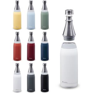 Aladdin Fresco Thermavac Stainless Steel Water Bottle 0.6L Snowflake White - Lea Aladdin Fresco Thermavac Stainless Steel Water Bottle 0.6L Snowflake White - Lea