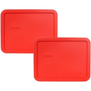 Pyrex 7212-PC 11 Cup Red Rectangle Plastic Storage Lid Made in USA - 2 Pack Pyrex 7212-PC 11 Cup Red Rectangle Plastic Storage Lid Made in USA - 2 Pack